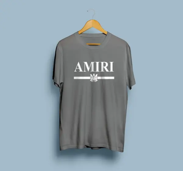 Amiri Shirt AMIRI Logo Man T-shirt Luxury Fashion T-shirt Designer Shirt Paris Logo Fashion Tshirt - Image 3