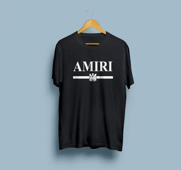Amiri Shirt AMIRI Logo Man T-shirt Luxury Fashion T-shirt Designer Shirt Paris Logo Fashion Tshirt - Image 2